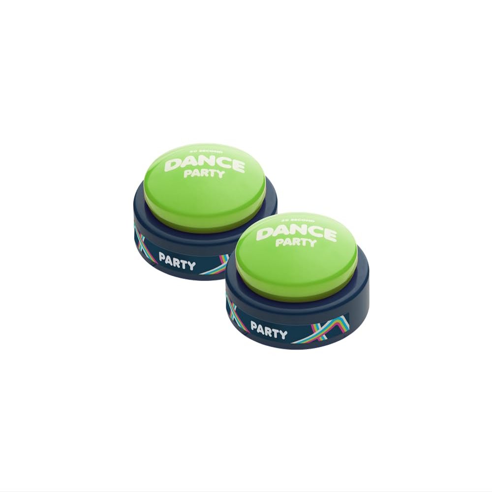 30 Second Dance Party - The Buttons (Pack of Two) | Dance Party Button with Music | Gag Gifts | Office Toys