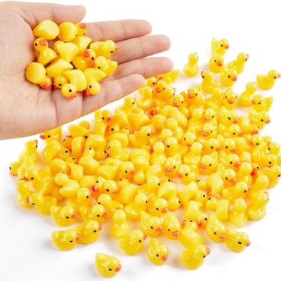 100/200PCS Mini Resin Ducks Small Duck Statues Bulk for DIY Crafts, Miniatures, Party Decorations (100pc)
