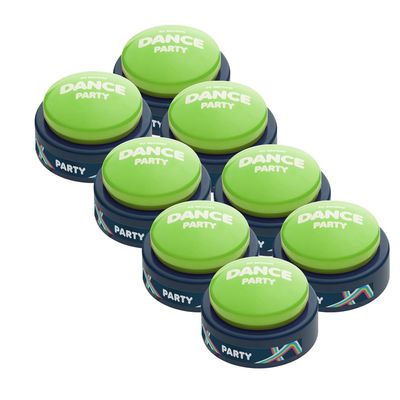 30 Second Dance Party Volume 3 - So Many Buttons (Pack of 8) | Dance Party Button with Music | Gag Gifts | Office Toys