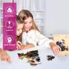 Wooden Puzzles for Adult,Panda Wooden Jigsaw Puzzles for Kids,Unique Animal Shape Puzzles for Adults,Fun Challenging Creative Gift,Family Game,10.6"x11.4" view 4