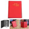 Pssopp Super Transparent Album, 120 Pockets 10 Pages, Large Capacity, Portable & Convenient, Versatile Usage, Blue, Red, Black or Green, for, Caps, Tokens, Badges, Small & Easy to (Red) view 2