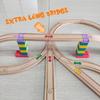 Bunu1492 Wooden Train Track Accessories, 44 pcs Wooden Track Connector, Compatible with All Major Brands Train Track, Christmas Birthday Gift for Boys Girls, Train Toys Expansion Pack for Kids Ages 3+ view 4