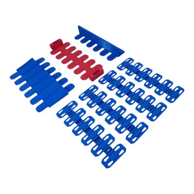QuirkWorks 3D Super 6 Lane Extension Starter Kit for Hot Wheels Track Jump, Spacers, Stopper Compatible with Super 6 Lane Raceway, Made in USA