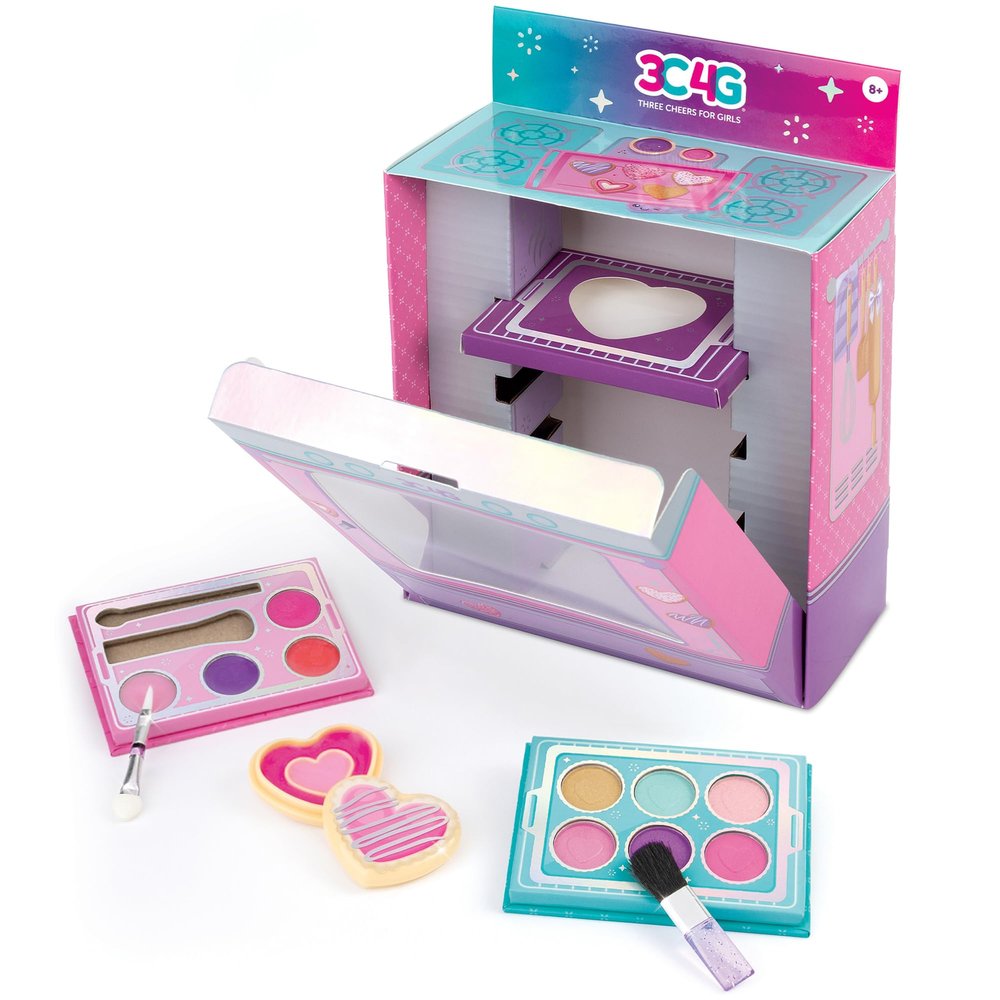 3C4G: Bakery Beautiful Cosmetics - 3 Bakery Trays of Cosmetics, Vanilla-Scented Gloss & Oven, Eyeshadow & Blush, Lip-Cheek-Eyes, Tweens-Girls-Kids 8+