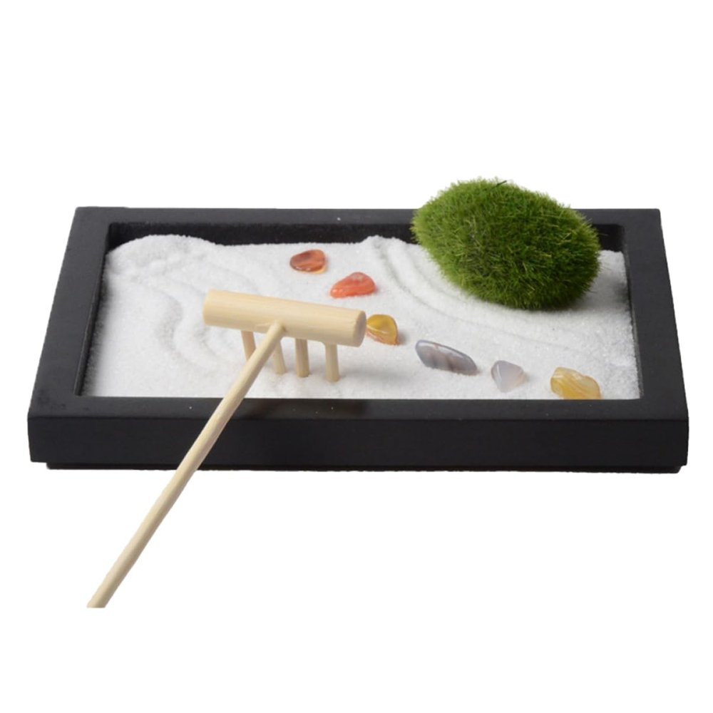 BESPORTBLE Magnetic Sand Zen Garden Table Decoration Simulation Moss Desk Accessory