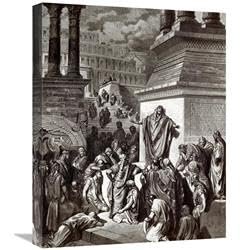 22 in. Jonah Telling of Ninevehs Coming Vanquishment Art Print - Gustave Dore