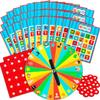 Bingo Party Games Set for Adults - Bundle of 12 Themed Bingo Cards with Spinner and Paper Chips | Game of Chance and Party Pack for Men, Women view 1