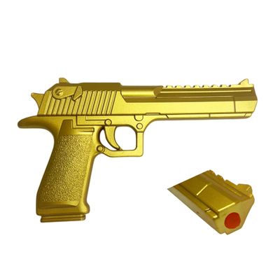 12.25" Desert Eagle Foam Replica Collectible Prop Gun for Cosplay, Halloween, Display & Gifting  Lightweight Safe Foam Pistol for Costume and Decor Use (Gold)