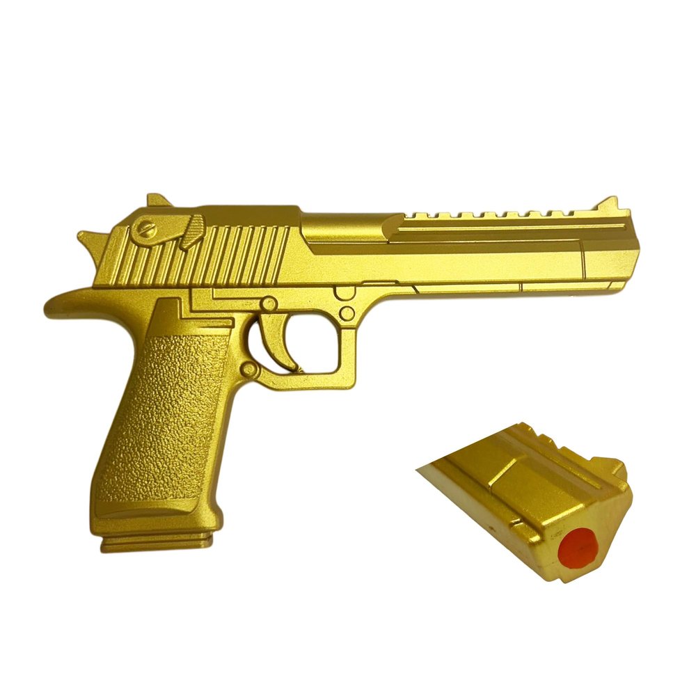 12.25" Desert Eagle Foam Replica Collectible Prop Gun for Cosplay, Halloween, Display & Gifting Lightweight Safe Foam Pistol for Costume and Decor Use (Gold)