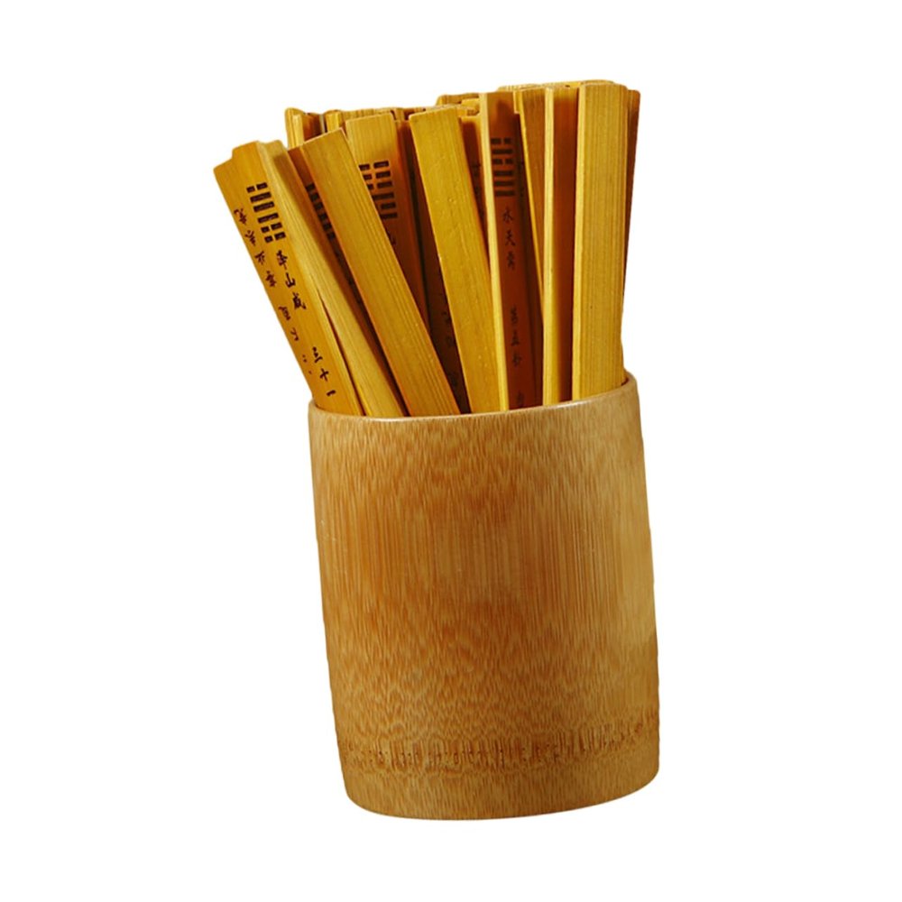 CVUTOVO Bamboo Hexagram Sticks Set for Chinese Divination Unique Fortune Telling Toys