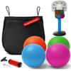 4-Pack 6" Replacement Balls for Little Tikes Basketball Hoop with Mesh Storage Bag, Soft Inflatable Mini Toy Balls for Kids, Lightweight Soft Small Multi-Color Set (Includes Air Pump) view 1