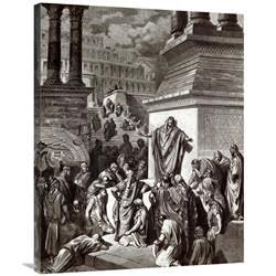 36 in. Jonah Telling of Ninevehs Coming Vanquishment Art Print - Gustave Dore