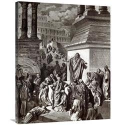 36 in. Jonah Telling of Ninevehs Coming Vanquishment Art Print - Gustave Dore