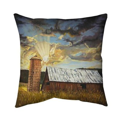 16 x 16 in. Hay Barn-Double Sided Print Indoor Pillow Cover