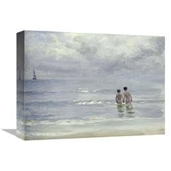 16 in. Boys Bathing on The Beach at Skagen Art Print - Peter Severin Kroyer