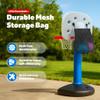 Set of 4 Mini Basketballs with Storage Net, Designed for Little Tikes Basketball Hoop (Backboard Mounted) Indoor/Outdoor Use for Kids, 7 Inflatable Toy Balls with Hand Pump view 2