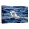 24 x 36 in. Polar Bear Swimming, Baffin Island, Nunavut, Canada Art Print - Flip Nicklin view 1