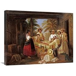 30 in. Spanish Card Games Art Print - Manuel Serrano