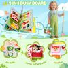 Aurasys Busy Book for Toddlers - Farm Montessori Toys Busy Board for Boy Girl Gifts Educational Learning Activity Book Toddler Airplane Travel Toy Birthday Gift view 2