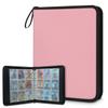 Kuquteed Light Pink Trading Card Binder 9 Pocket 900 Cards Holder Collector Album with 50 Removable Sleeves Toys Gifts for Boys Girls Sports Game Cards view 1
