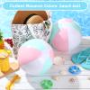 MiniInflat 12 Pcs 16" Pastel Inflatable Beach Balls Bulk, Pink and Green view 2