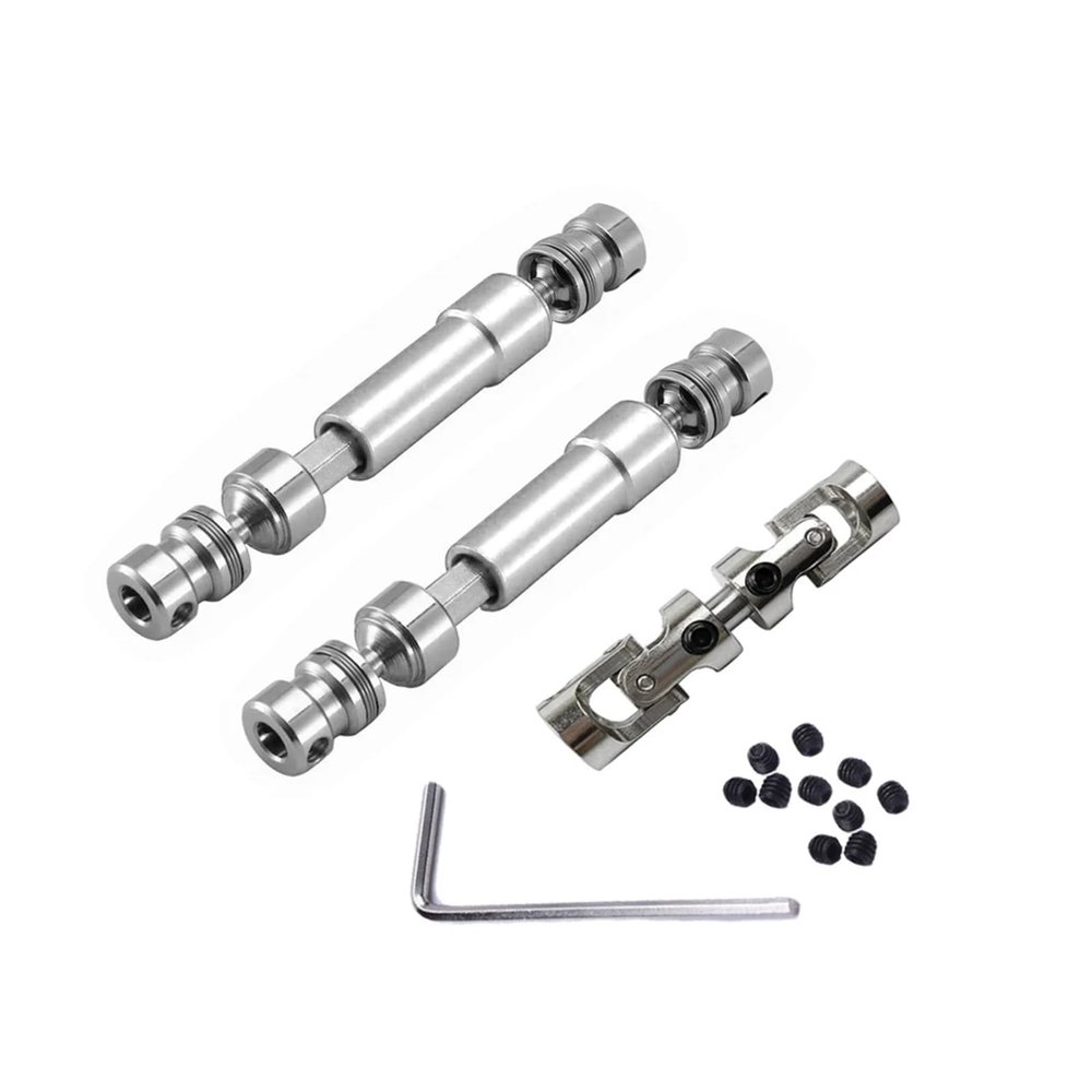 3pcs Metal Drive Shaft CVD Driveshaft for MN128 MN86 MN86S MN86K MN86KS MN G500 1/12 RC Car Upgrade Parts Accessories(Silver)