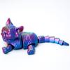 3D Printed cat Model,Flexible Realistic Articulated Animal Fidget Toys,Mystery Figurines Gifts for Easter,Executive Desk Funny Dcor and Festival Collectible,Easter Basket Stuffers (RGB) view 2