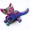3D Printed cat Model,Flexible Realistic Articulated Animal Fidget Toys,Mystery Figurines Gifts for Easter,Executive Desk Funny Dcor and Festival Collectible,Easter Basket Stuffers (RGB) view 4
