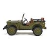 1:14 Scale RC Car Willys Military Truck, 2.4GHz Full-Metal 2-Speed Army Green Off-Road Vehicle with LED Lights, Engine Sounds, Winch, RTR Gift for Adults & Fathers Day Collectors view 2