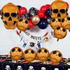 10Pcs Halloween Birthday party Decorction, Skull Balloons, Halloween Balloon Garland Arch Kit, Ghost Balloons, Backdrop Birthday Baby Shower Decorations (Gold) view 2