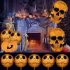 10Pcs Halloween Birthday party Decorction, Skull Balloons, Halloween Balloon Garland Arch Kit, Ghost Balloons, Backdrop Birthday Baby Shower Decorations (Gold) view 3