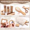 kienvy 11-Piece Wooden Makeup Toy Set for Girls, Pretend Play Makeup Kit for Toddlers & Kids with Mirror, Lipstick, Hair Straightener & Storage Bag, Christmas Birthday Present for Ages 3-6 Years Old view 3