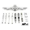 RC Spare Part Compatible with Wltoys 124006 12423 12427 12428 12429 Metal Rear Axle Drive Shaft Shock Absorber Trailing Arms 1/12 RC Car Parts Kit(Silver) view 2
