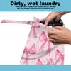 2Pcs Bow Tie Wet Bag for Vacation Essentials, Waterproof Reusable Wet Dry Bags, Heart Washable Travel Laundry Bags for Beach Diapers Dirty Yoga Gym Clothes, Pink Gifts for Women Friend, 12x10 Inch view 3