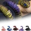 3D Printed Animals Snake Toys, 3D Printed Snake Movable Joint ,3D Printed Fidget Toys for Home Office Decor, 3D Printed Animals Toy Adults Fidget Toys (Blue Pink, L) view 4