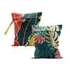 2Pcs Palm Leaves Wet Bag 12x10 Inch, Green Summer Waterproof Travel Laundry Bags, Washable Reusable Wet Dry Bag for Swimsuit Beach Diapers Dirty Yoga Gym Clothes, Plant Gifts for Women Friend view 1