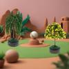 Luxylei 4pcs Miniature Model Trees, Simulated Scale Tree with Base for and Sand Table Decoration Micro Railroad Building Landscape view 2
