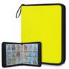 Kuquteed Yellow Trading Card Binder 9 Pocket 900 Cards Holder Collector Album with 50 Removable Sleeves Toys Gifts for Boys Girls Sports Game Cards view 1