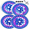 hopsupRC RC 1.9 Beadlock Wheel Rims for 1/10 SCX10 90046 AXI03007 TRX4 TRX6 VS4-10 Gen7 Gen8 MST CFX D90 RC Crawler,Aluminum 1.9" RC Tires Wheel Rim RC Truck Tires Wheels Rims.(4PCS) Blue view 1