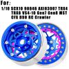 hopsupRC RC 1.9 Beadlock Wheel Rims for 1/10 SCX10 90046 AXI03007 TRX4 TRX6 VS4-10 Gen7 Gen8 MST CFX D90 RC Crawler,Aluminum 1.9" RC Tires Wheel Rim RC Truck Tires Wheels Rims.(4PCS) Blue view 2