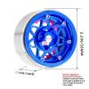 hopsupRC RC 1.9 Beadlock Wheel Rims for 1/10 SCX10 90046 AXI03007 TRX4 TRX6 VS4-10 Gen7 Gen8 MST CFX D90 RC Crawler,Aluminum 1.9" RC Tires Wheel Rim RC Truck Tires Wheels Rims.(4PCS) Blue view 4
