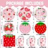 120PCS Strawberry Party Decoration Disposable Strawberry Paper Plates Cups and Napkins for Strawberry Themed Party Decorations for Girl Boy Summer Sweet Strawberry Baby Shower Supplies, Serve 30 view 2