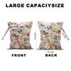 2Pcs Wet Bags, Cat Lover Gifts Wet Dry Bag Reusable for Swimsuit, Travel, Diapers, Beach, Dirty Yoga Gym Clothes, Toiletries, Makeup Bag, Waterproof Butterfly Cat Floral Print Birthday Christmas Gifts view 2
