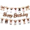 3 Pcs Espresso Martini Party Banner Garland Espresso Martini Glasses Happy Birthday Party Banners for Martinis Birthdays Decorations Coffee Cocktail-Themed Cup Garlands for Bachelorette Party Supplies view 2