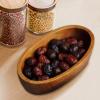 pistro Mini Wooden Salad Bowl Multipurpose Appetizer Serving Plate 15.0x8.5 inch for Farmhouse Centerpiece view 2