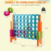 GLACER Giant 4-in-A-Row Game Set, 4-to-Score Game with Quick-Release Slider & 42 Jumbo Rings, 3.5FT Tall Outdoor Yard Games for Family Parties, Kids & Adults (Baby Blue+Orange) view 4