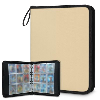 Kuquteed Wheat Trading Card Binder 9 Pocket 900 Cards Holder Collector Album with 50 Removable Sleeves Gifts for Boys Girls Sports Game Cards