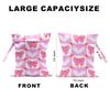 2Pcs Wet Bags, Wet Dry Bag Reusable for Swimsuit, Travel, Diapers, Beach, Dirty Yoga Gym Clothes, Toiletries, Makeup Bag, Waterproof Pink Bow Strawberry Print Birthday Christmas Gifts view 2