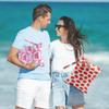 2Pcs Wet Bags, Wet Dry Bag Reusable for Swimsuit, Travel, Diapers, Beach, Dirty Yoga Gym Clothes, Toiletries, Makeup Bag, Waterproof Pink Bow Strawberry Print Birthday Christmas Gifts view 4