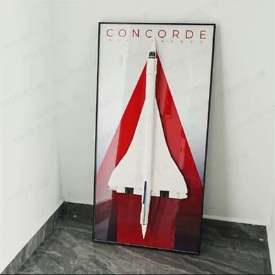 10318 Concorde Airbus Airplane Building Blocks On Wall Display Photo Frame Backdrop
